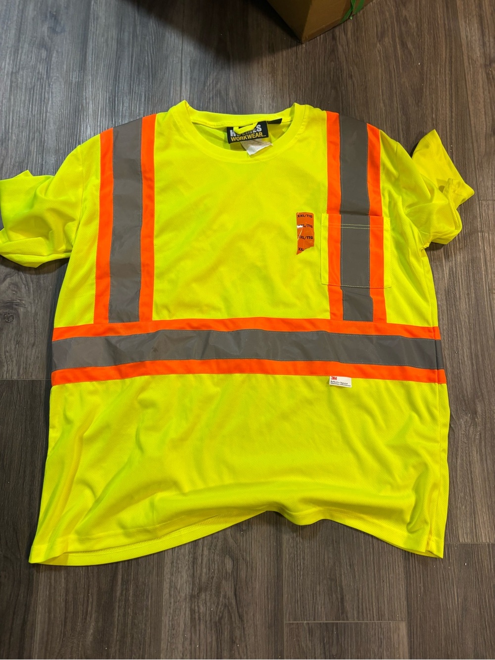 Holmes Workwear High-Vis Safety Tee - Neon Yellow with Orange Trim